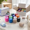 Black grid, beige and white self-adhesive bandage rolls, packaged in a colored middle box details Picture